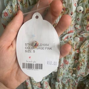 Brand new Sage green floral dress